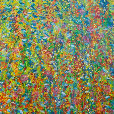 Flower tapestry, 100x100