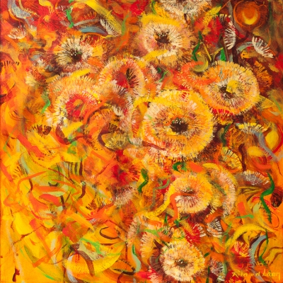 Sunny flowers, 50x50