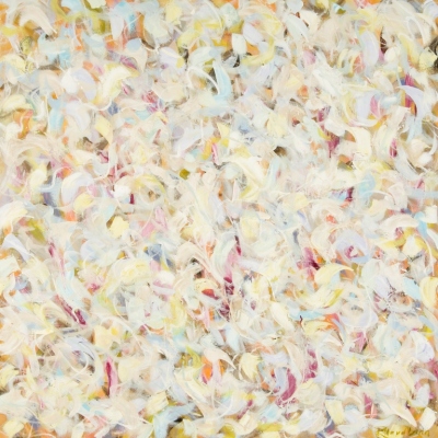 White flower confetti, 100 x 100