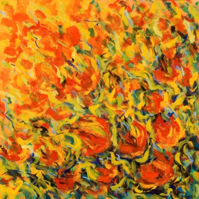 Flowerbed, 100x100